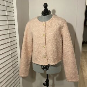 H&M Soft Pink Teddy Jacket